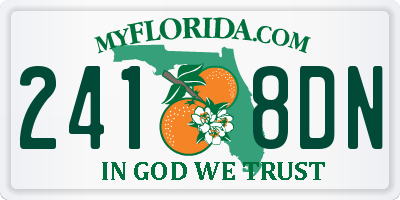FL license plate 2418DN