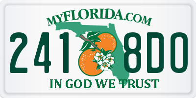FL license plate 2418DO
