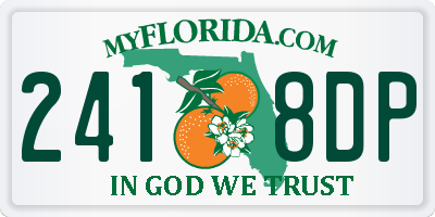 FL license plate 2418DP