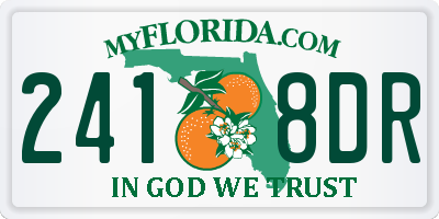 FL license plate 2418DR