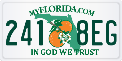 FL license plate 2418EG