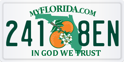 FL license plate 2418EN