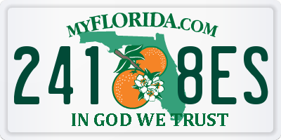 FL license plate 2418ES