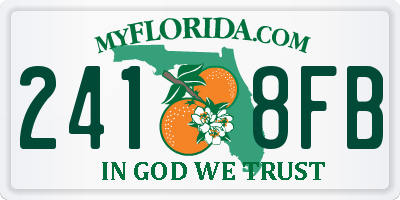 FL license plate 2418FB