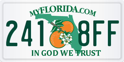 FL license plate 2418FF