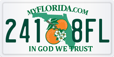 FL license plate 2418FL