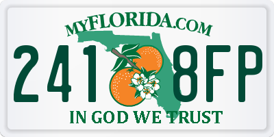 FL license plate 2418FP