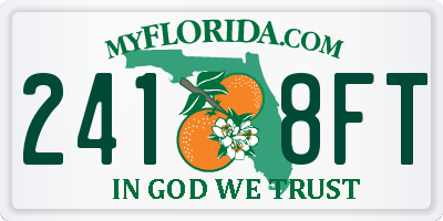 FL license plate 2418FT