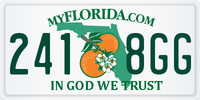 FL license plate 2418GG