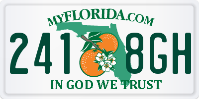 FL license plate 2418GH