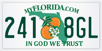 FL license plate 2418GL