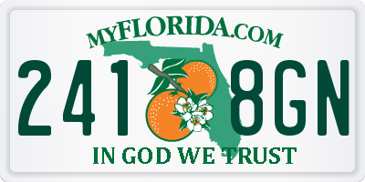 FL license plate 2418GN