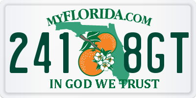 FL license plate 2418GT