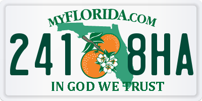 FL license plate 2418HA
