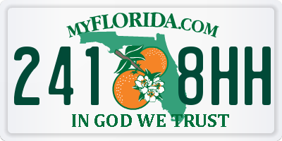 FL license plate 2418HH