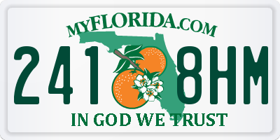 FL license plate 2418HM