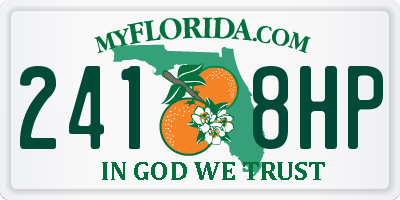 FL license plate 2418HP