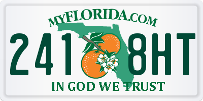 FL license plate 2418HT