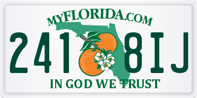 FL license plate 2418IJ