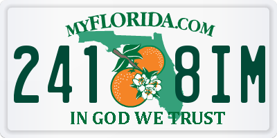 FL license plate 2418IM