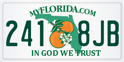 FL license plate 2418JB