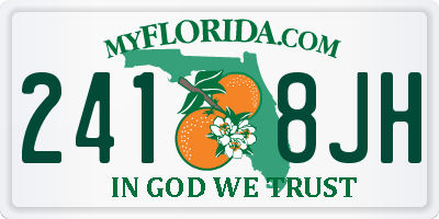 FL license plate 2418JH