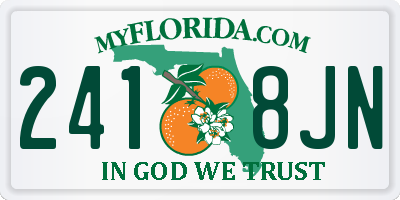 FL license plate 2418JN