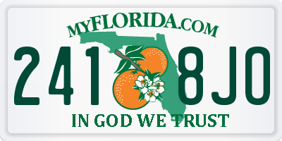 FL license plate 2418JO