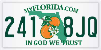 FL license plate 2418JQ