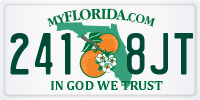 FL license plate 2418JT