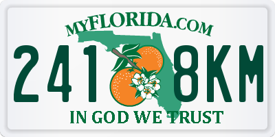 FL license plate 2418KM