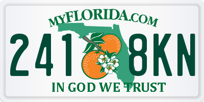 FL license plate 2418KN