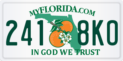 FL license plate 2418KO