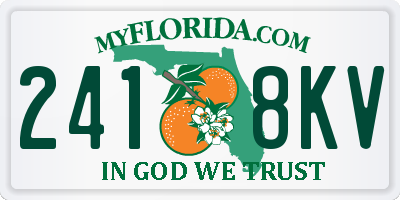 FL license plate 2418KV