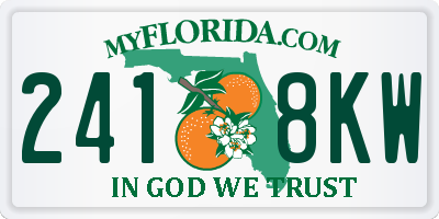 FL license plate 2418KW