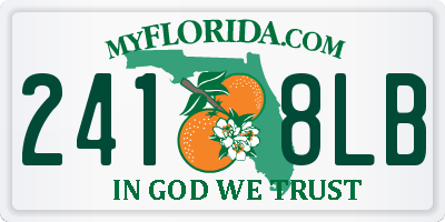 FL license plate 2418LB