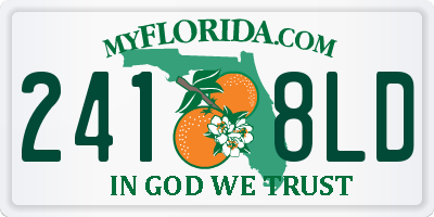 FL license plate 2418LD