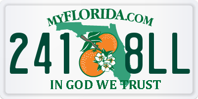 FL license plate 2418LL