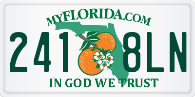 FL license plate 2418LN