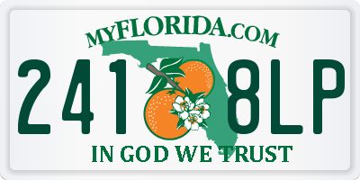 FL license plate 2418LP