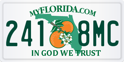 FL license plate 2418MC