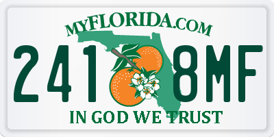 FL license plate 2418MF