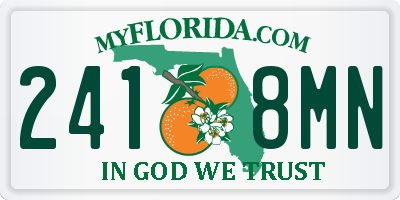 FL license plate 2418MN