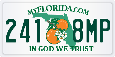 FL license plate 2418MP