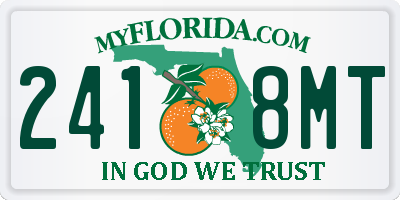 FL license plate 2418MT