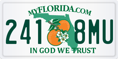 FL license plate 2418MU
