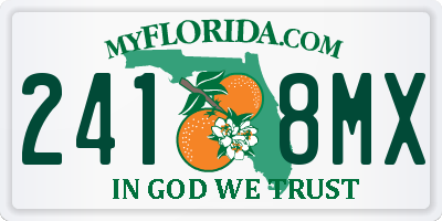 FL license plate 2418MX