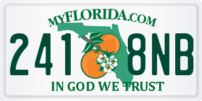 FL license plate 2418NB
