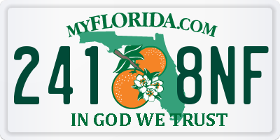 FL license plate 2418NF