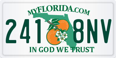 FL license plate 2418NV